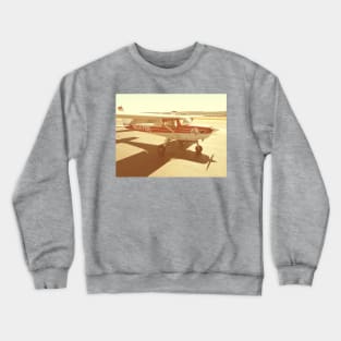 Sepia Airplane Crewneck Sweatshirt